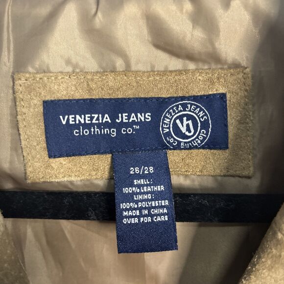 Y2k Venezia Jeans Ladies Suede Jacket Size 26/28 - Picture 2 of 6